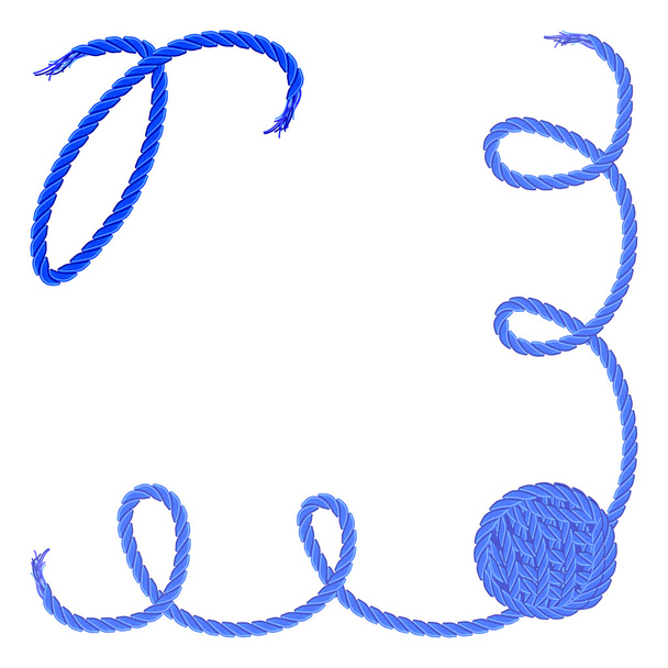 Carta R. Vetor de fonte alfabeto - fio, corda, cabo
 - Vetor, Imagem