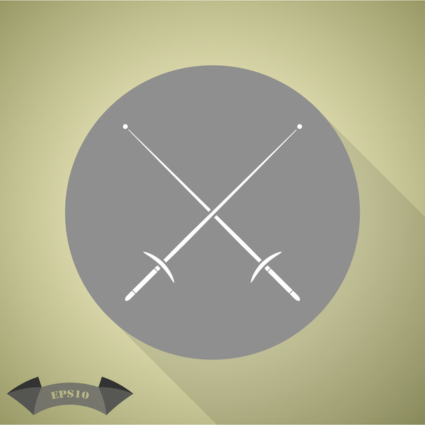 Fencing sport icons - Vector, Image