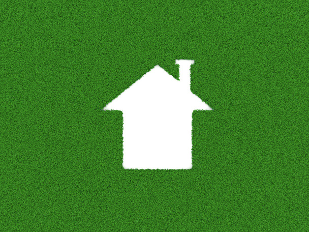 Gras 3d Home Model - Foto, afbeelding