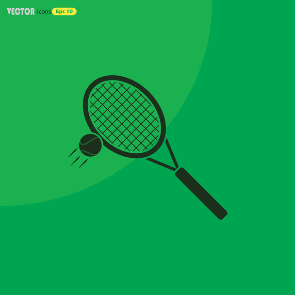 Ikona sportowa rakieta tenis - Wektor, obraz