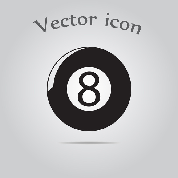Ocho bola de billar icono del deporte
 - Vector, imagen