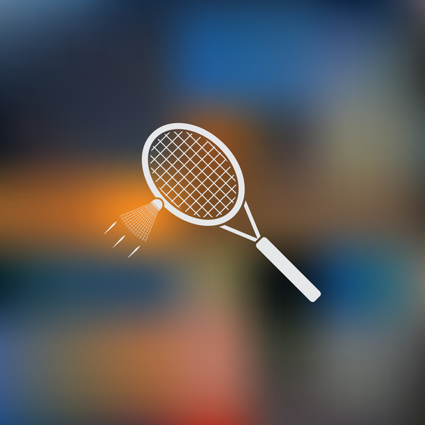 Ikonę sportowe badminton - Wektor, obraz