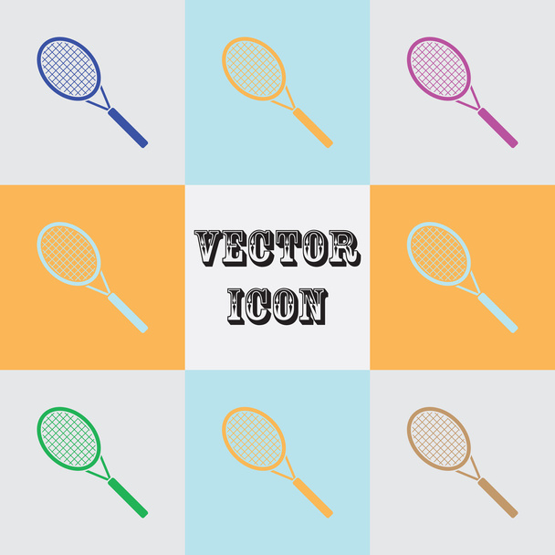 Tennis racket sport icon - Vector, Image