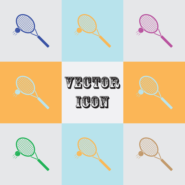 テニス ラケット スポーツ アイコン - ベクター画像