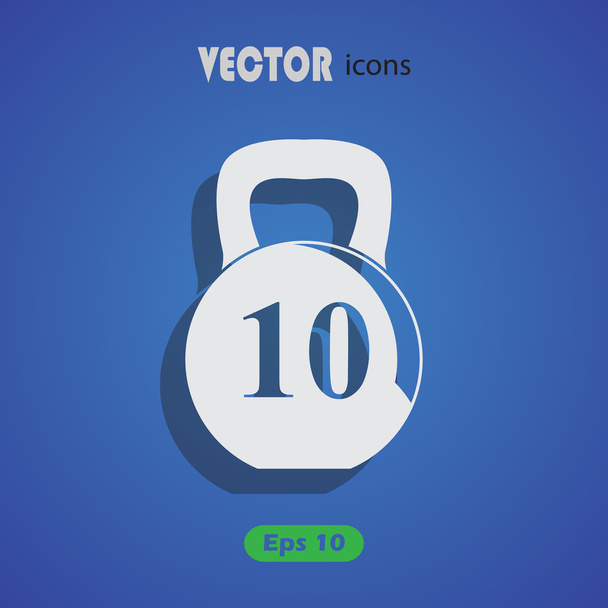 Weight sport icon - Vector, Image
