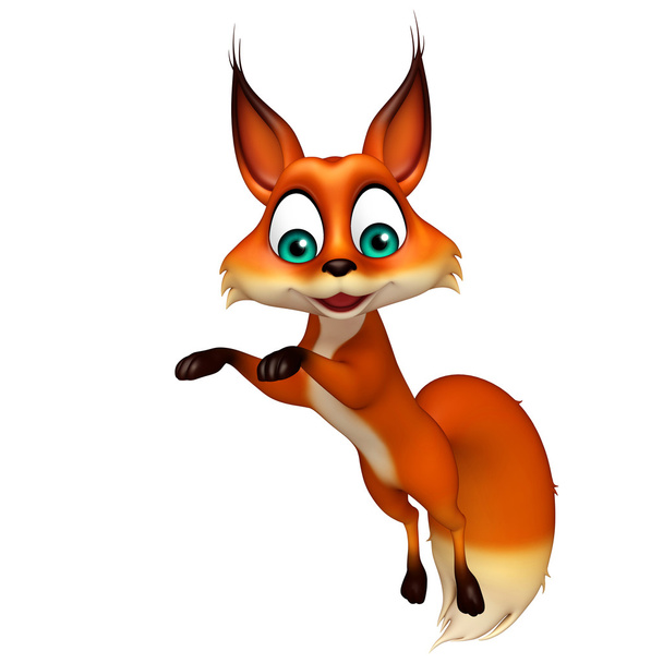 fun Fox funny cartoon character  - Photo, Image