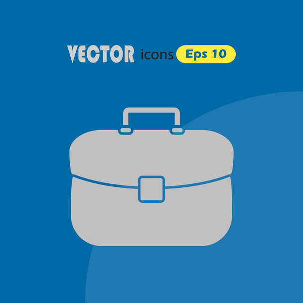 Evrak çantası ikonu, vektör illüstrasyonu. düz tasarım biçimi - Vektör, Görsel