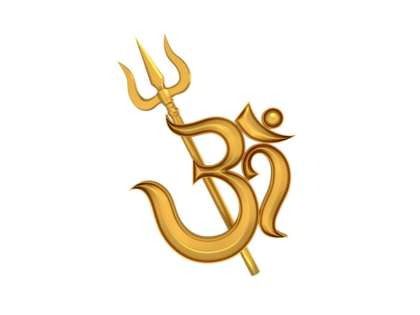 Hindu Om Icon with Trident - Fotó, kép