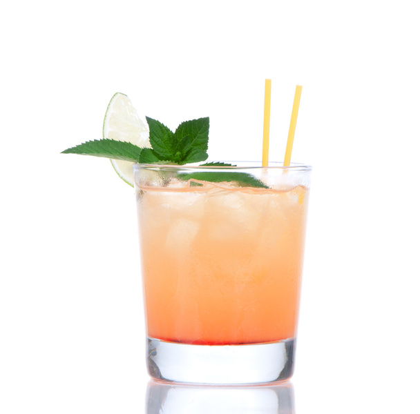 Alcohol tequila sunrise or margarita cocktail - 写真・画像