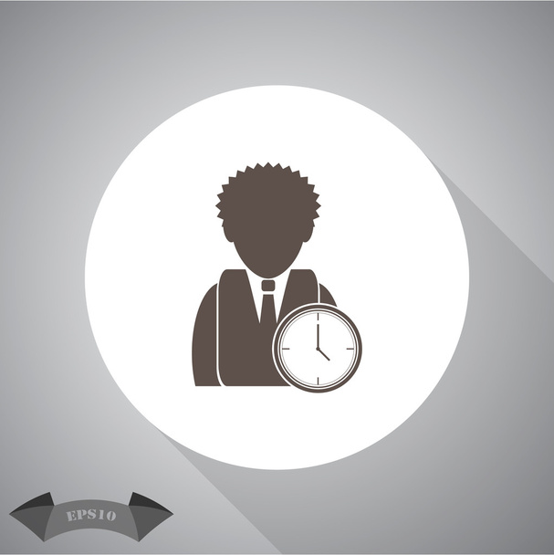 Иконка "Время для работы" - Со временем иконка "Рабочее время"
 - Вектор,изображение