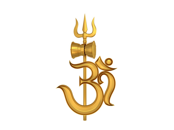 traditionelle hinduistische Ikone mit Dreizack - Foto, Bild