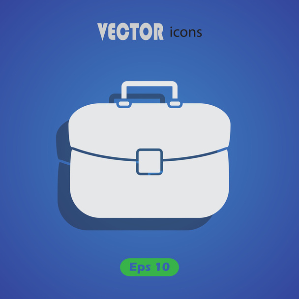 Evrak çantası ikonu, vektör illüstrasyonu. düz tasarım biçimi - Vektör, Görsel