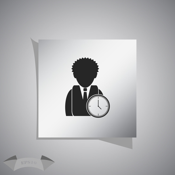 Time for work icon - Over time working icon - Vector, Image