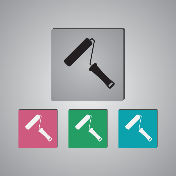 The paint roller icon. Decorating and painting, repair symbol.  - Vector, Image