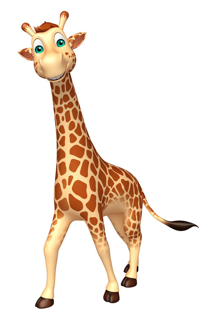 walking Giraffe cartoon character   - Photo, Image