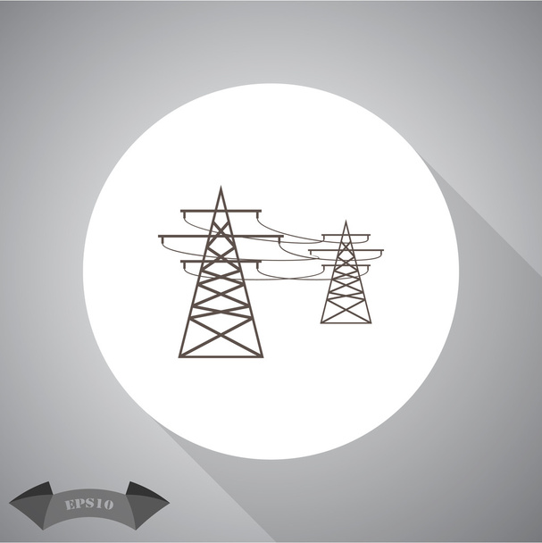 Icono de líneas eléctricas
 - Vector, imagen