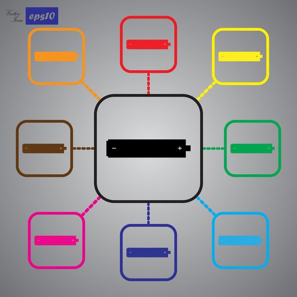 Batterijpictogram van de, batterij pictogram Vector - Vector, afbeelding