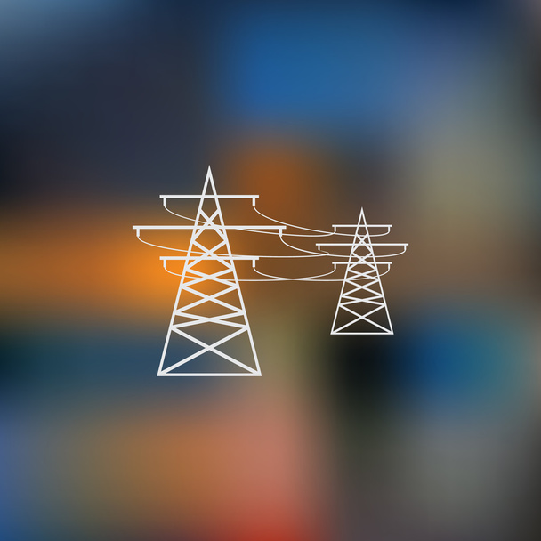 Icono de líneas eléctricas
 - Vector, imagen