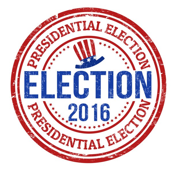 Election 2016 stamp - Vector, Image