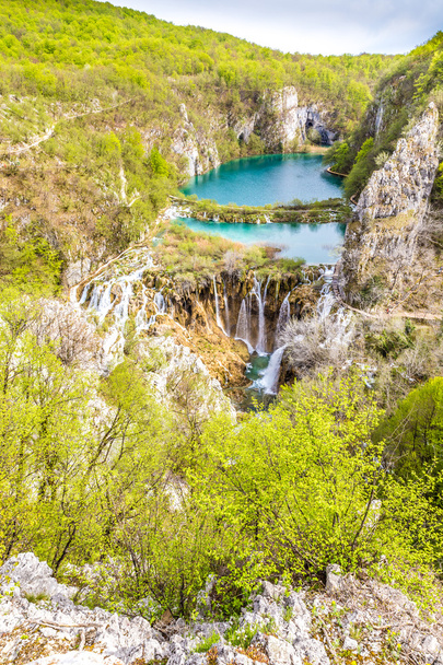 Jezera a vodopády v národním parku Plitvická - Fotografie, Obrázek