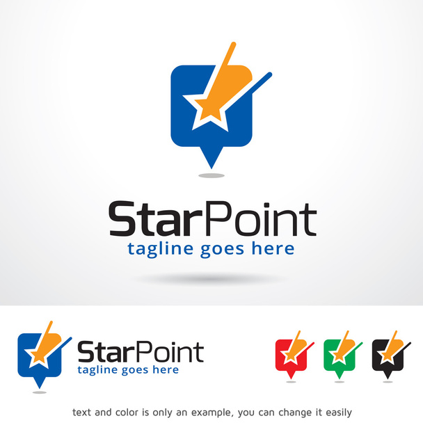 Ster punt-Logo Template Design Vector  - Vector, afbeelding