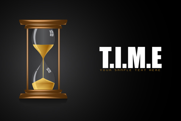 Hourglass on Time Background - Vector, Image