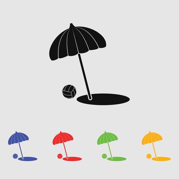 Пляжна парасолька Векторна іконка
 - Вектор, зображення