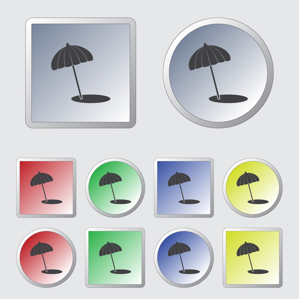 Beach umbrella vektor ikon - Vektor, kép