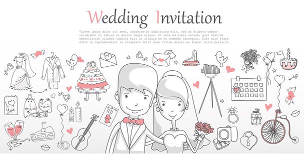 wedding banner template  - Vetor, Imagem