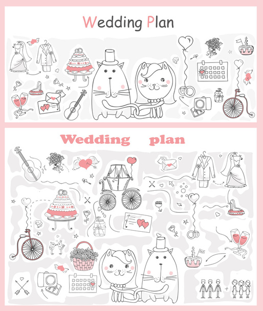 wedding banner templates - Vetor, Imagem