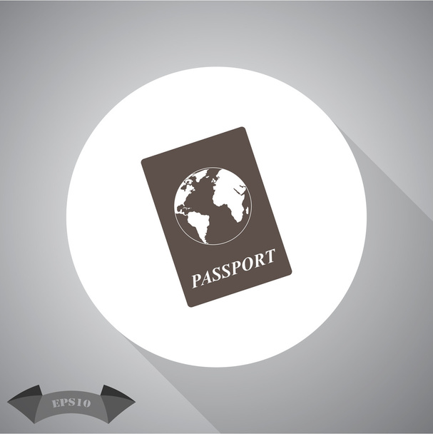 ícone do vetor passaporte
 - Vetor, Imagem