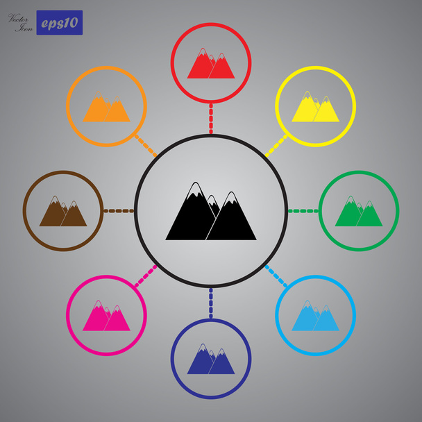 Icone vettoriali di montagna
  - Vettoriali, immagini