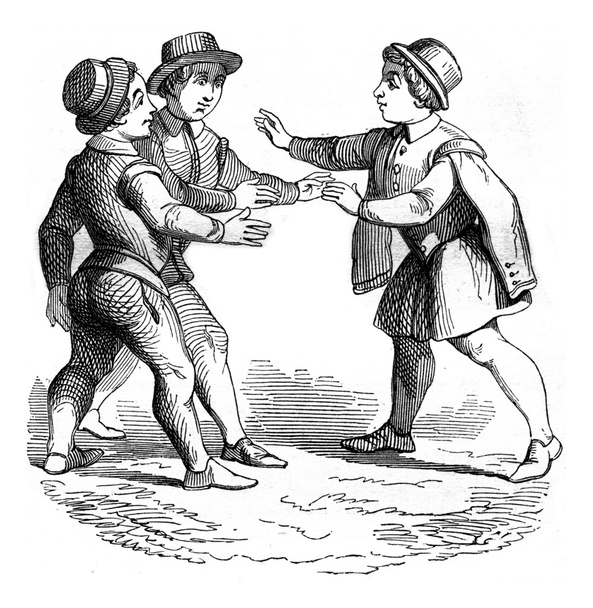 Those children who play human heart, vintage engraving. - Photo, Image
