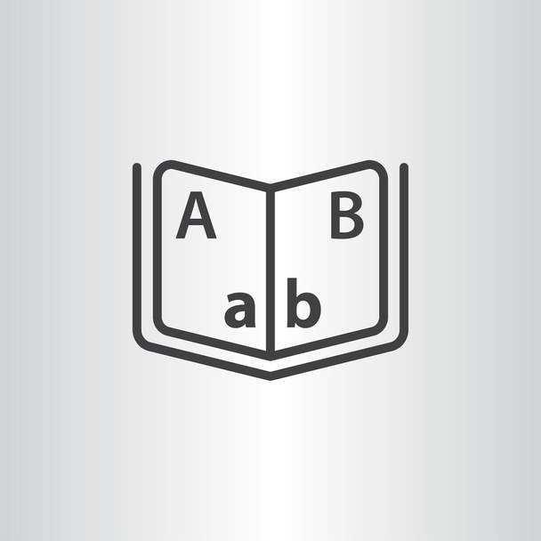 Book with letters icon - Вектор, зображення