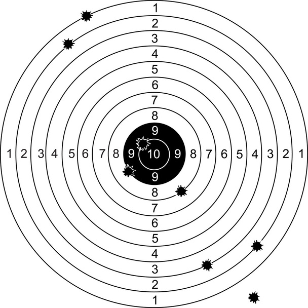 Zielscheibe für Schießübungen - Vektor, Bild