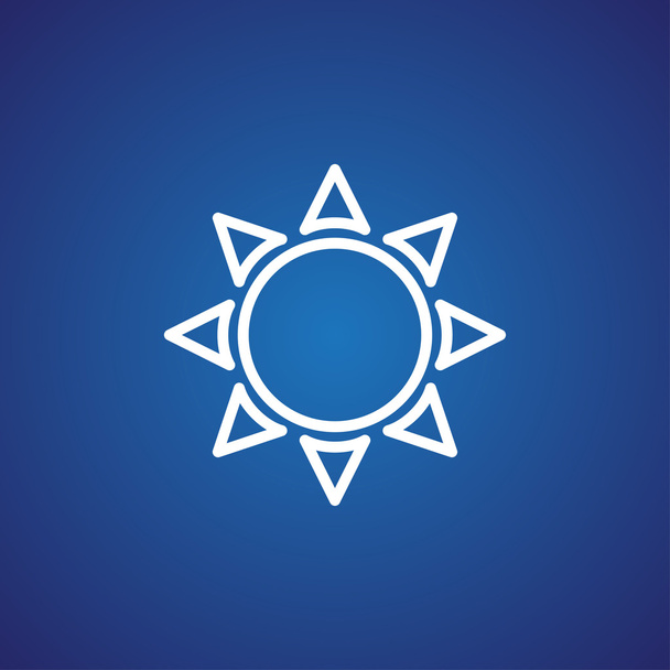 summer sun icon - Вектор,изображение