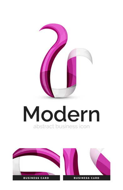 Ribbon swirl business logo - Vector, Image
