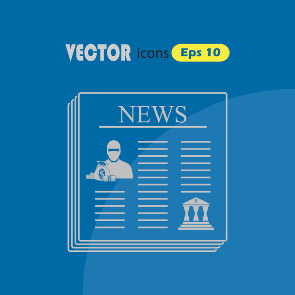 Loupež noviny ikona - Vektor, obrázek