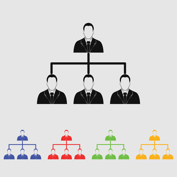 koncept firemní hierarchie. - Vektor, obrázek