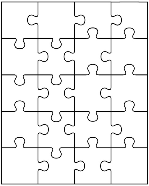 Abbildung des weißen Puzzles - Vektor, Bild