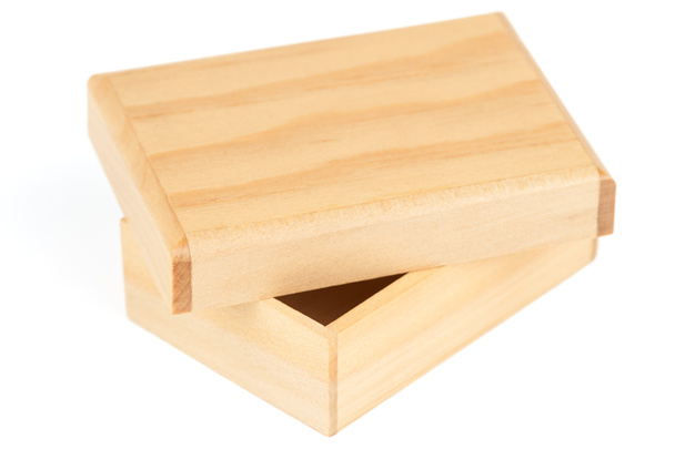 caja de madera en blanco
 - Foto, Imagen