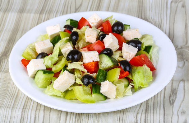 Taze işaretlenmiş Yunan salatası - Fotoğraf, Görsel