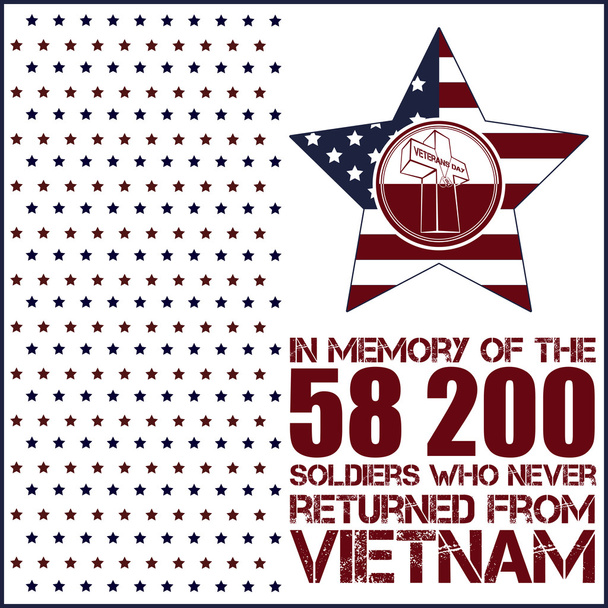 Война во Вьетнаме День памяти
 - Вектор,изображение