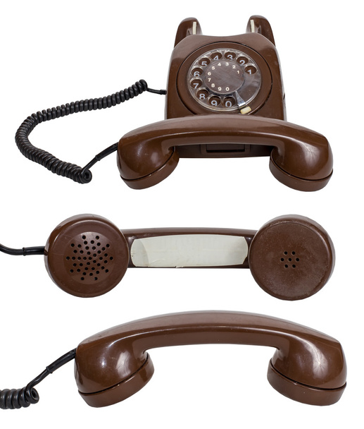 Retro  rotary telephone isolated on white background - Photo, Image