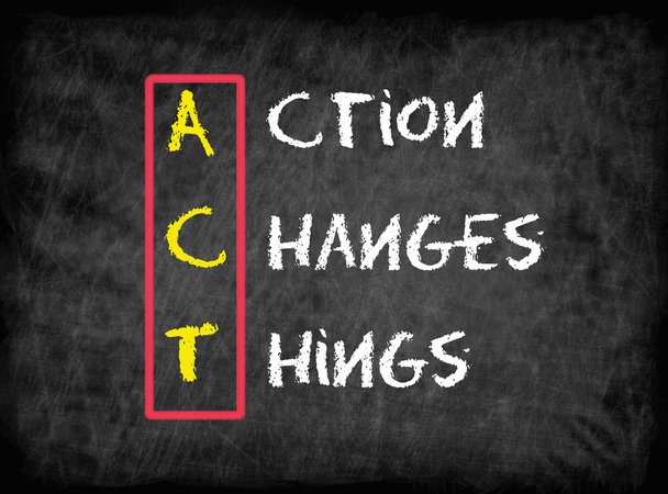 Δράση αλλαγές πράγματα (πράξη), της επιχειρηματικής ιδέας - Φωτογραφία, εικόνα