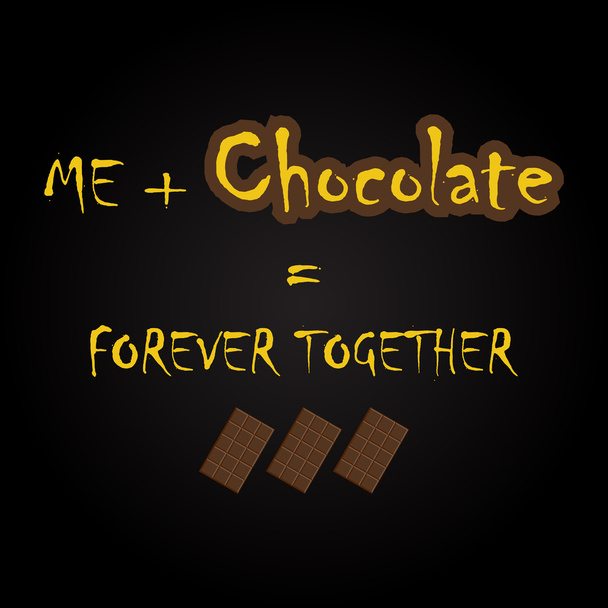 Schokolade Zitate - lustige Beschriftungsvorlage - Vektor, Bild
