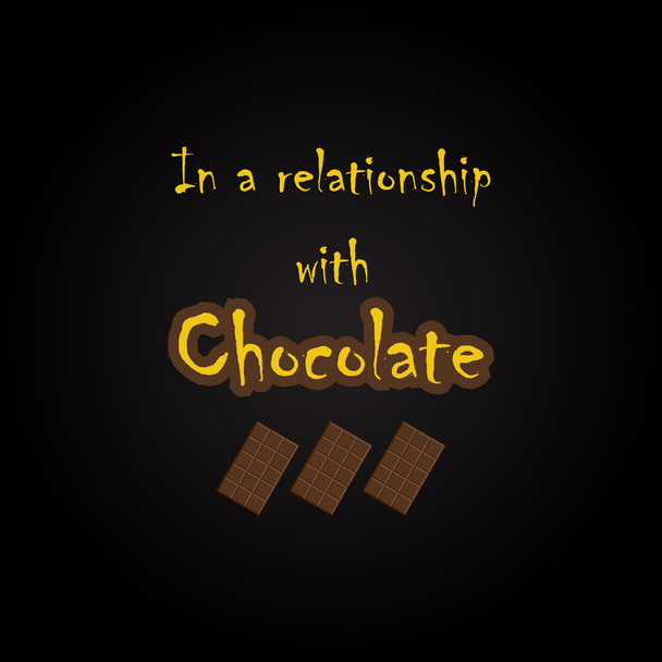 チョコレート引用 - 面白い碑文テンプレート - ベクター画像