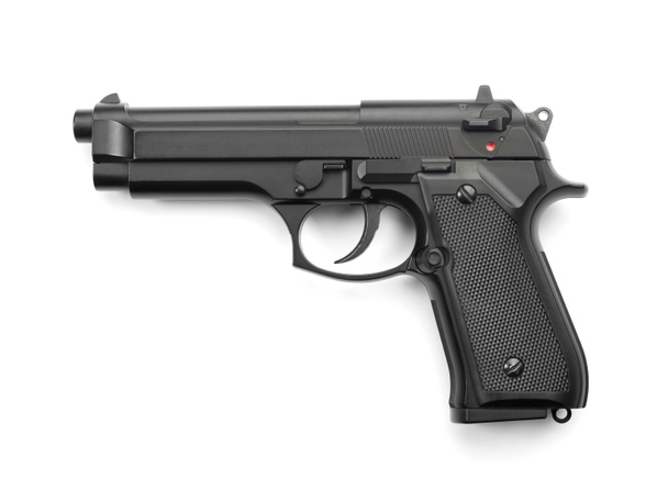 Ручний пістолет на білому
 - Фото, зображення