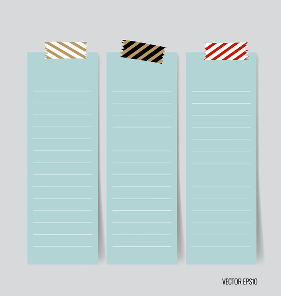 Collection of various note papers, ready for your message. Vecto - Vector, Image