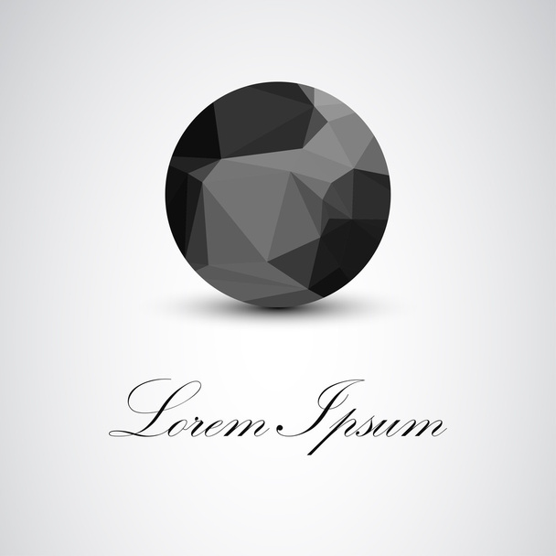 Trendy Crystal Triangulated Gem Logo Element s Geometric Low Polygon Style Visual Identity Vector EPS 10 - Вектор,изображение